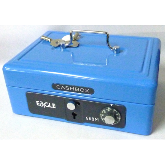 Eagle 668M 8" CASH BOX W/KEY AND LOCK
